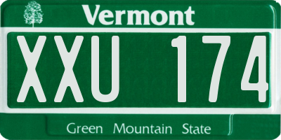 VT license plate XXU174