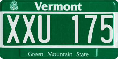 VT license plate XXU175