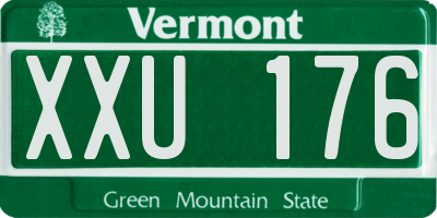 VT license plate XXU176