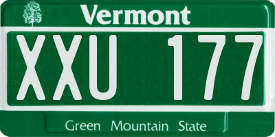 VT license plate XXU177