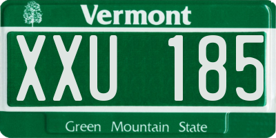 VT license plate XXU185