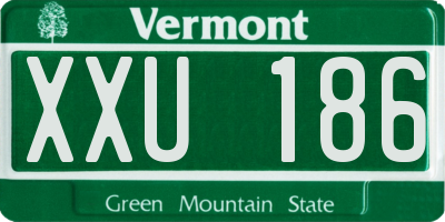 VT license plate XXU186