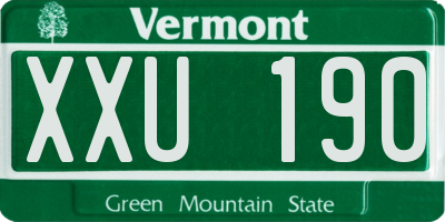 VT license plate XXU190