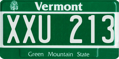 VT license plate XXU213