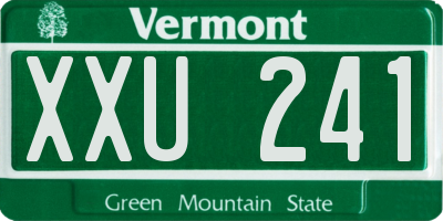 VT license plate XXU241