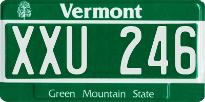 VT license plate XXU246