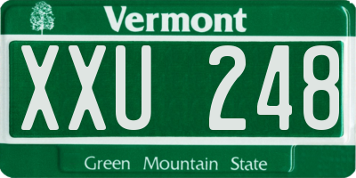 VT license plate XXU248