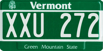VT license plate XXU272
