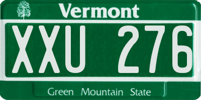 VT license plate XXU276
