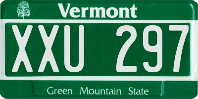 VT license plate XXU297
