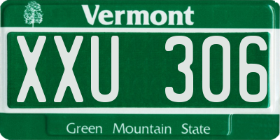 VT license plate XXU306