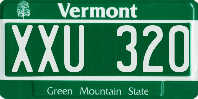VT license plate XXU320