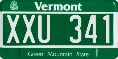 VT license plate XXU341