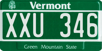 VT license plate XXU346
