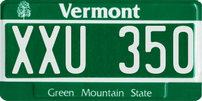 VT license plate XXU350