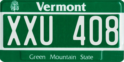 VT license plate XXU408