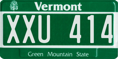 VT license plate XXU414