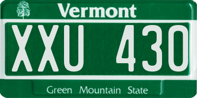 VT license plate XXU430