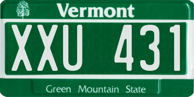 VT license plate XXU431