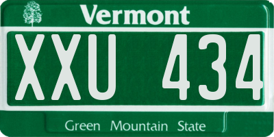 VT license plate XXU434