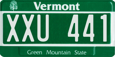 VT license plate XXU441
