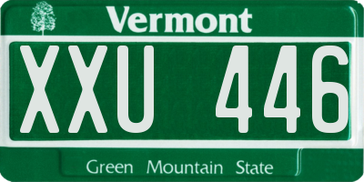 VT license plate XXU446