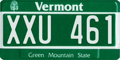VT license plate XXU461