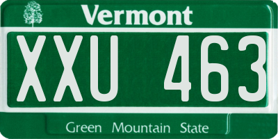 VT license plate XXU463