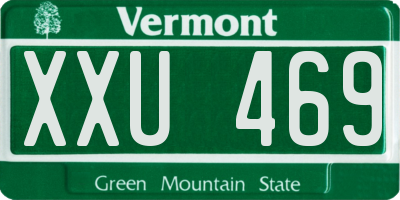 VT license plate XXU469