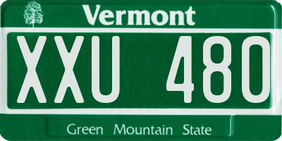 VT license plate XXU480
