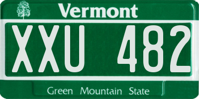 VT license plate XXU482