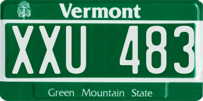 VT license plate XXU483