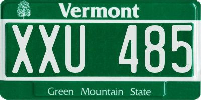 VT license plate XXU485