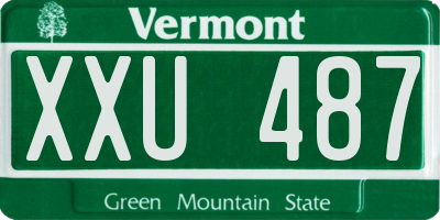 VT license plate XXU487