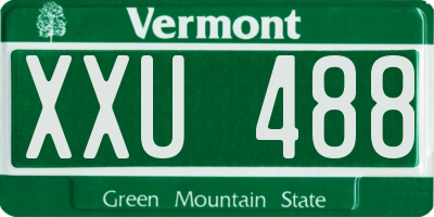 VT license plate XXU488