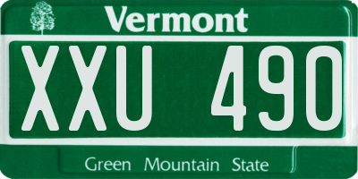 VT license plate XXU490