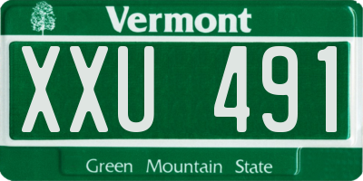 VT license plate XXU491