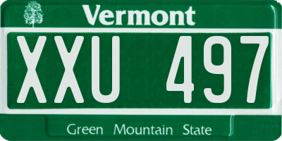 VT license plate XXU497