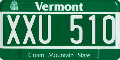 VT license plate XXU510