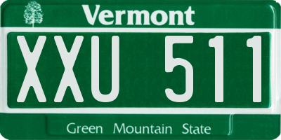 VT license plate XXU511