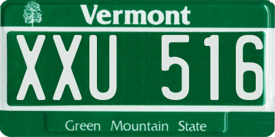 VT license plate XXU516