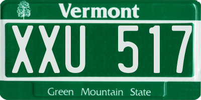 VT license plate XXU517