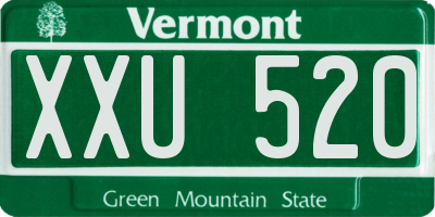 VT license plate XXU520