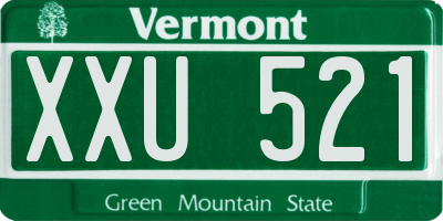 VT license plate XXU521
