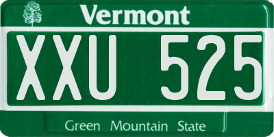 VT license plate XXU525