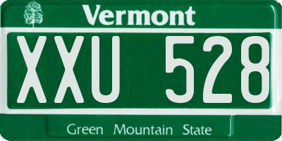 VT license plate XXU528