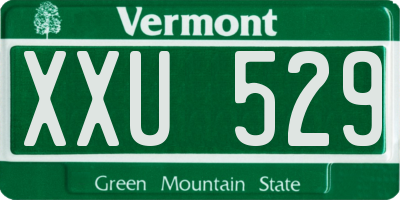 VT license plate XXU529