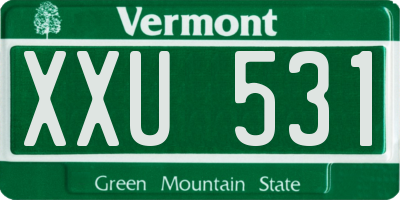 VT license plate XXU531
