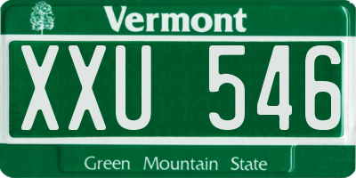 VT license plate XXU546