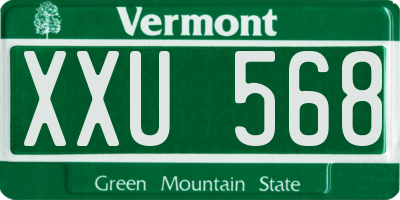 VT license plate XXU568